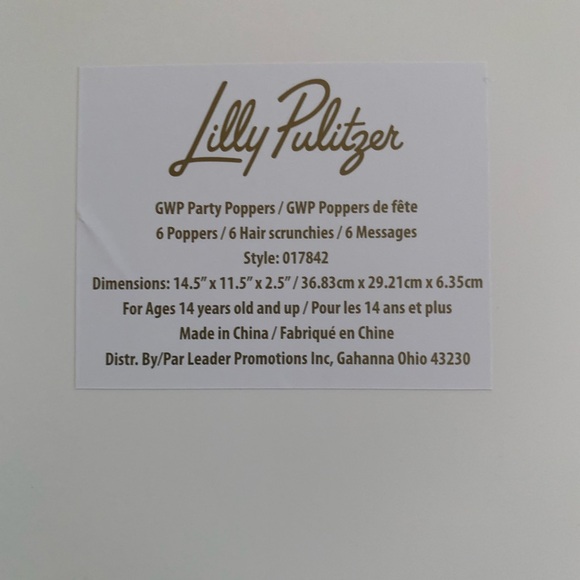 NWT Lilly Pulitzer Party Poppers - Picture 2 of 3